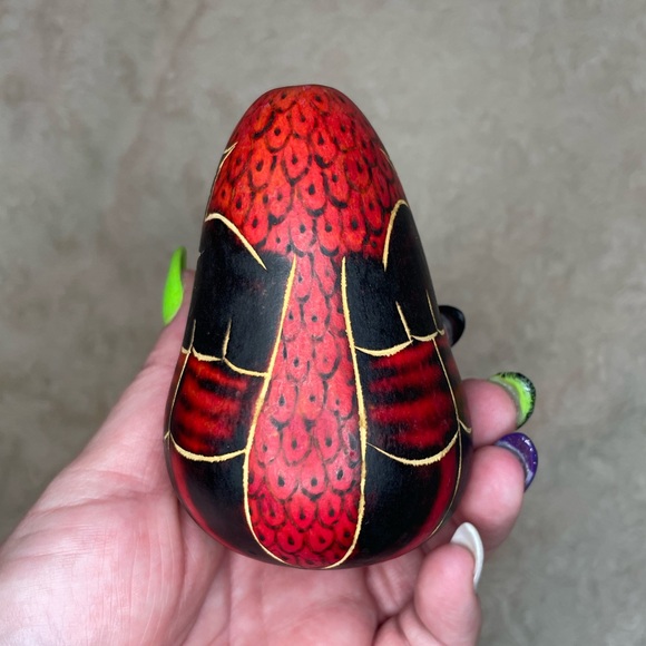 Small Peruvian Hand painted Owl Gourd - Picture 3 of 8